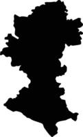 Sant Kabir Nagar India silhouette map vector