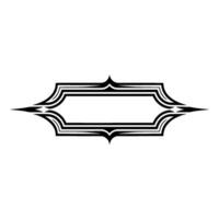 Art Deco Ornament, Geometric Frame, Elegant Border, Stylized - Lineart vector
