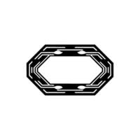 Geometric Octagon, Illuminated Lines, Modern Abstract vector