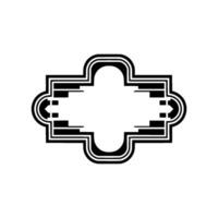 Geometric Ornament, Stylized Cross, Minimalist vector