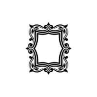 Intricate Black Frame, Elegant Border, Vintage, Ornament vector