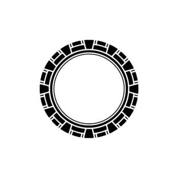 Geometric Portal, Minimalist Circle Frame - Abstract vector