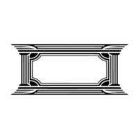 Art Deco Frame, Geometric Ornament, Elegant Border, Vintage, Monochrome - Art deco vector