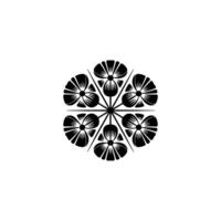 Geometric Floral Emblem, Minimalist, Symmetry vector
