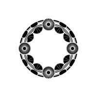 Geometric Circle Emblem, Minimalist, Circular Motif - Decorative - Pattern vector