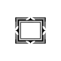Geometric Deco Frame, Minimalist, Elegant Border. - Symmetrical vector