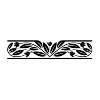 Elegant Botanical Border, Vintage Element - Classic vector