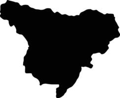 Santa Cruz del Seybo Dominican Republic silhouette map vector