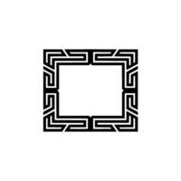 Geometric Greek Frame, Minimalist, Elegant Border vector