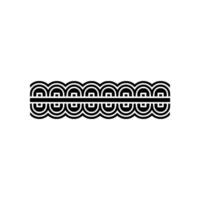 Geometric Wave Border, Minimalist, Line vector