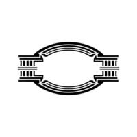 Art Deco Ornament, Geometric Frame, Minimalist, Retro vector