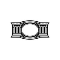 Elegant Archway Emblem, Vintage Style, Minimalist - Arch vector