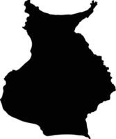 Santa Isabel Cabo Verde silhouette map vector