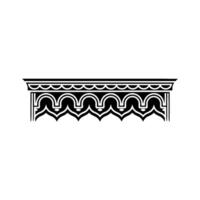 Intricate Black Border, Geometric Ornamentation, Vintage - Ornament - Pattern vector