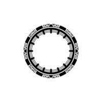 Geometric Circle Frame, Art Deco Style, Minimalist, Ornamentation vector