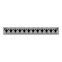 Art Deco Ornament Border, Geometric, Vintage Style, Linear vector