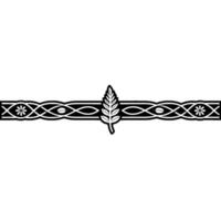 Celtic Leaf Border, Vintage Element vector