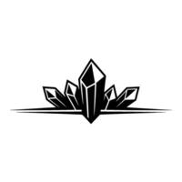 Geometric Crystal Formation, Minimalist Emblem, Crystals vector