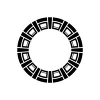 Geometric Circle Frame, Minimalist, Circular Motif - Illustration - Abstract vector