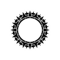 Geometric Crown Frame, Minimalist, Dark Silhouette vector
