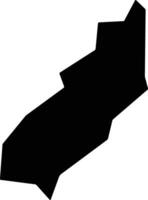 Santa Rita El Salvador silhouette map vector