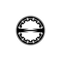 Geometric Circle Emblem, Industrial Modernity, Subtle Depth vector