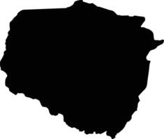 Santa Rita Paraguay silhouette map vector