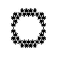 Geometric Honeycomb Frame, Minimalist vector