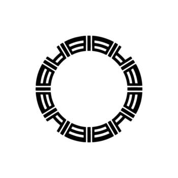 Geometric Circle Pattern, Minimalist, Modern Emblem - Abstract vector