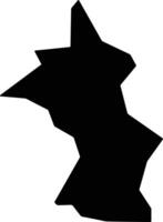 Santa Tereza do Oeste Brazil silhouette map vector