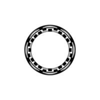 Geometric Circle Frame, Stylized Border, Minimalist vector