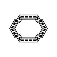 Geometric Hexagon Frame, Minimalist, Modern vector