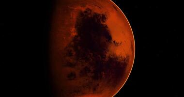 Cinematic CGI Stunning view of Mars showcasing its reddish surface and unique features video
