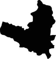Santiago de los Caballeros Dominican Republic silhouette map vector
