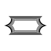 Geometric Deco Frame, Minimalist, Elegant Border, - Linear, Abstract vector