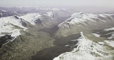 CGI of mountain view covered with snow on top video