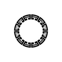 Geometric Circle Frame, Minimalist, Circular Motif - Stylized vector