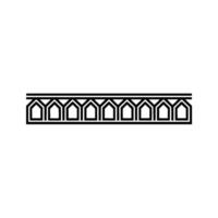 Geometric Arch Border, Minimalist, Elegant Accent, Pattern vector