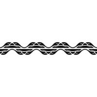 Stylized Wave Border, Minimalist vector
