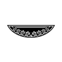 Geometric Leaf Motif, Minimalist, Elegant Divider vector