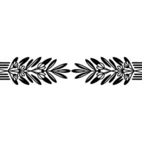 Elegant Botanical Border, Minimalist - Foliage vector