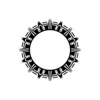 Geometric Tribal Frame, Minimalist, Pattern - Circle vector
