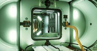 Motion-style CGI Exploring the interior of the International Space Station module video