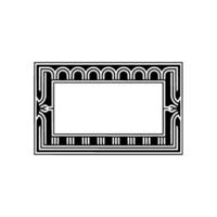 Art Deco Frame, Geometric, Minimalist Elegance, Pattern vector