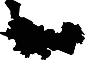 Santiago Xanica Mexico silhouette map vector