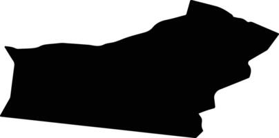 Santmargac Mongolia silhouette map vector
