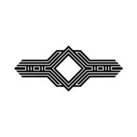Geometric Deco Emblem, Minimalist, Diamond - Linear vector