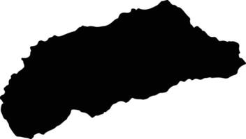 Santo Andre Cabo Verde silhouette map vector