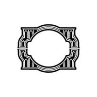 Art Deco Circle Frame, Elegant Vintage - Art deco vector