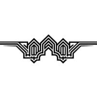 Geometric Deco Border, Stylized Ascent vector